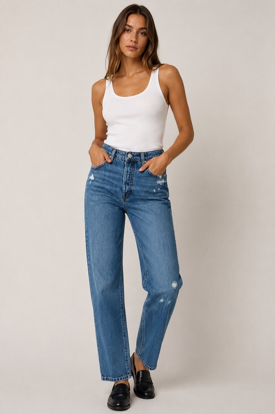FRAME Le Mec Distressed Boyfriend Jeans | Size 25